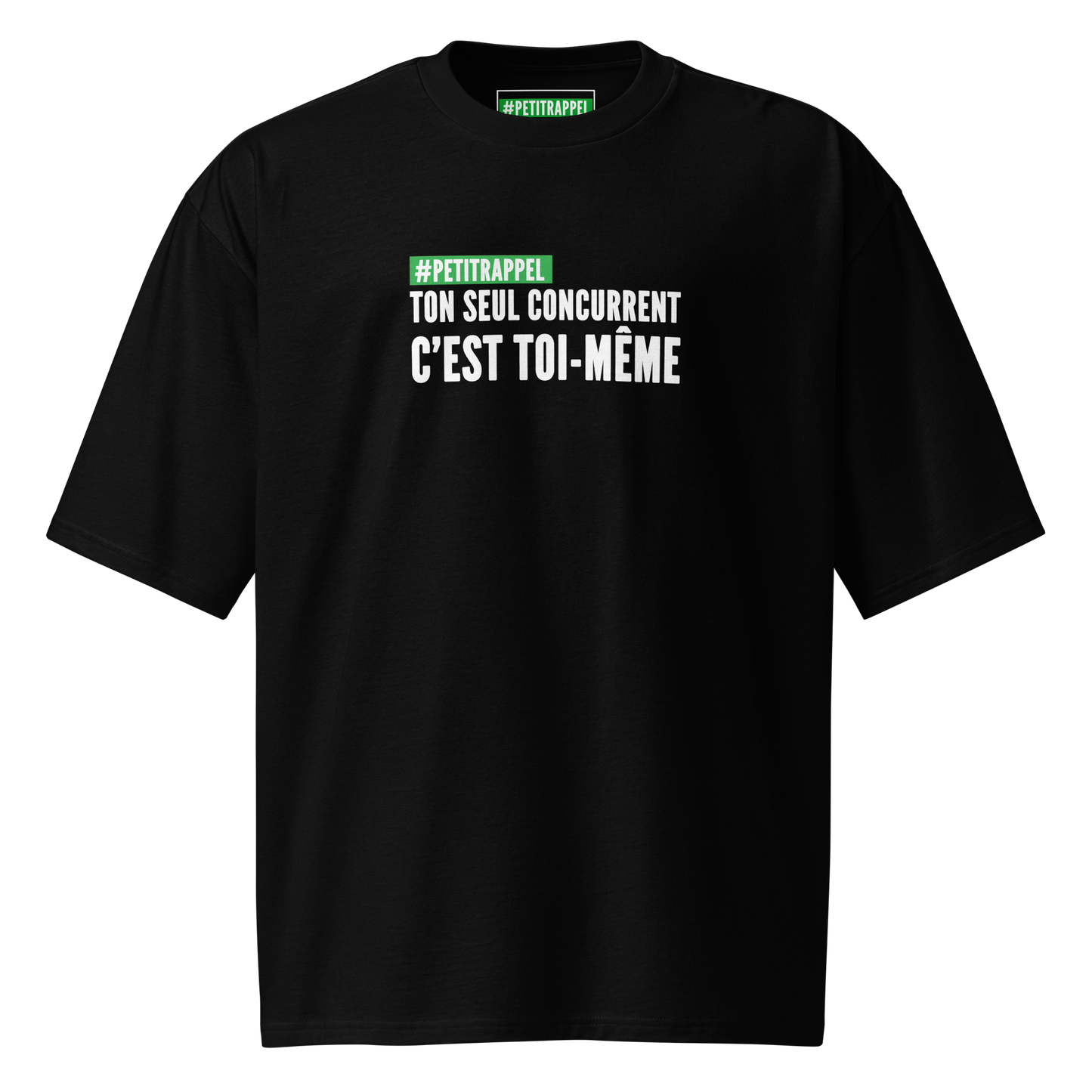 T-shirt lourd oversized - Ton seul concurrent, c’est toi-même.