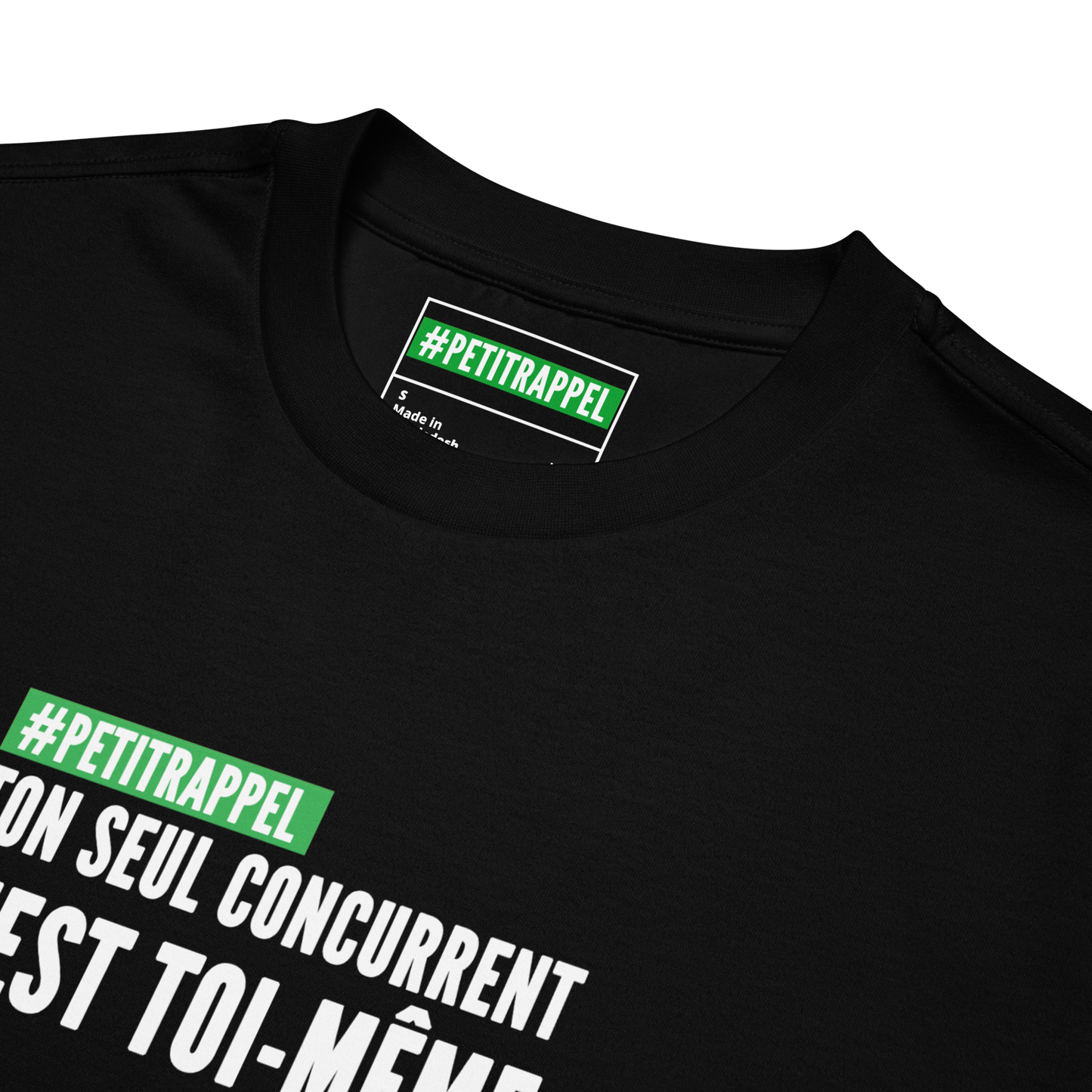T-shirt lourd oversized - Ton seul concurrent, c’est toi-même.